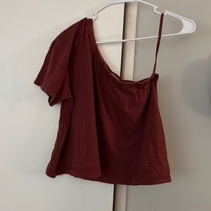Free People One Shoulder Pink Party Top!